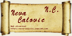 Neva Ćalović vizit kartica